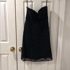 Black strapless dress